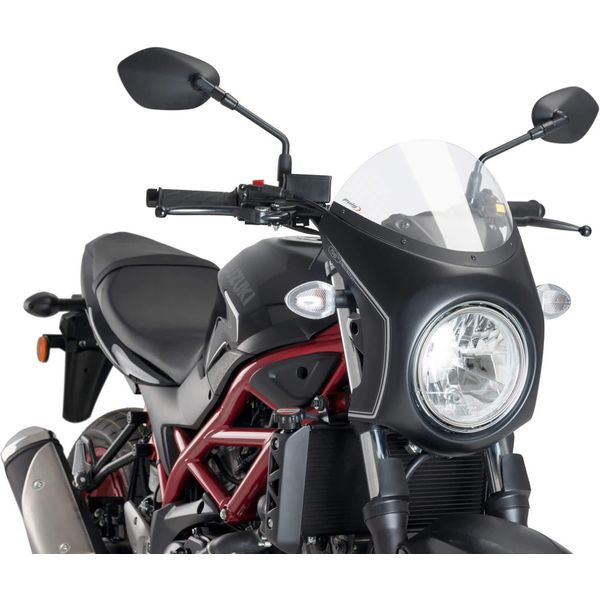 Cupolino Puig Semicarenato Nero Omologato Abe Per Suzuki Sv-image