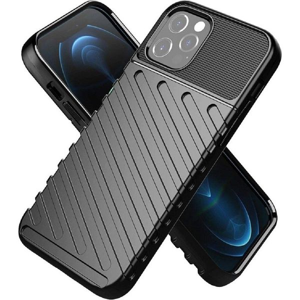 Custodia Per Cellulare Armoured Thunder Bumper Compatibile Con Iphone 16E (Se 4 2025) Nero-image