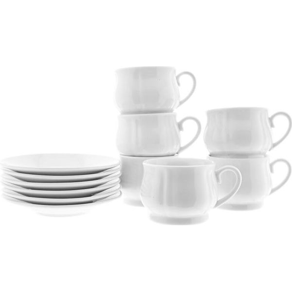 Elegante Set Di Tazze Demitasse In Porcellana Fine Da 100 Ml - Bianco Elegante E Senza Tempo-image