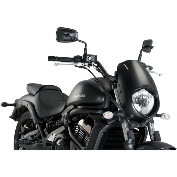 Cupolino Puig Semicarenato Nero Per Kawasaki Vulcan S-image
