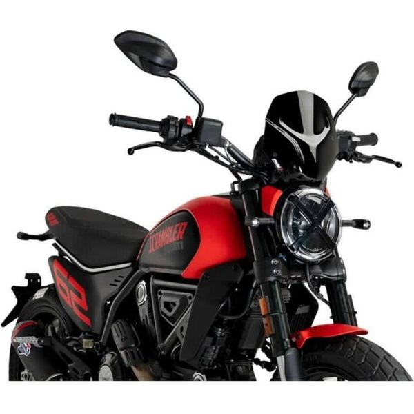 Cupolino Puig Naked Sport Nero Omologato Abe Per Ducati-image