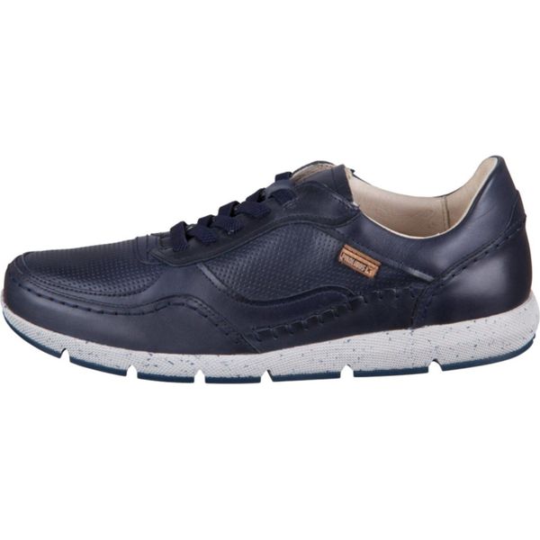 Pikolinos Sneaker Uomo In Pelle Stringata Scarpa Bassa Cuciture Decorative Fuencarral M4U-6312, Dimensione:43 Eu, Colore:Blu-image