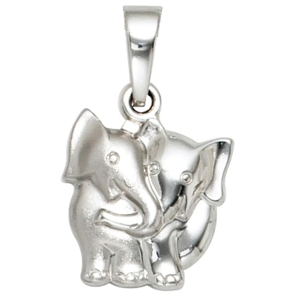 KettenanhäNger Jobo "AnhäNger Elefant", Silber (Silber 925), SchmuckanhäNger, Damen, Silber 925 (Sterlingsilber), KettenanhäNger, 925 Silber-image