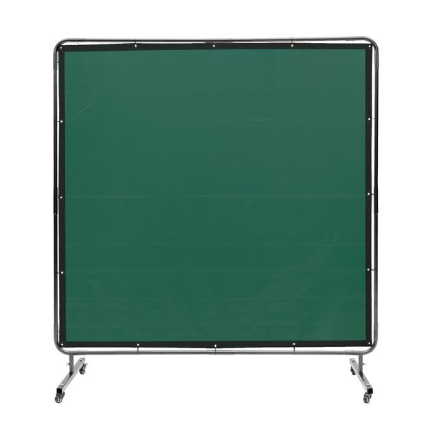 Tenda Per Saldatura Vevor 1,8 X 1,8 M Tenda Di Protezione Per Saldatura In Vinile Ignifugo Parete Di Protezione Per Saldatura Con 4 Ruote Girevoli E Protezione Uv A 6 Stadi Coperta Per Saldatura Protezione Per Saldatura Verde-image
