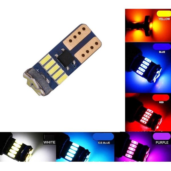 T10 W5W 15SMD 4014 Larghezza Luce Auto Moto Piccola Lampada Parco Lampadina Led Blu-image