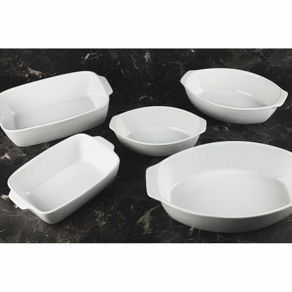 Teglia Da Forno Masterpro 25 X 8 X 40 Cm Bianco-image