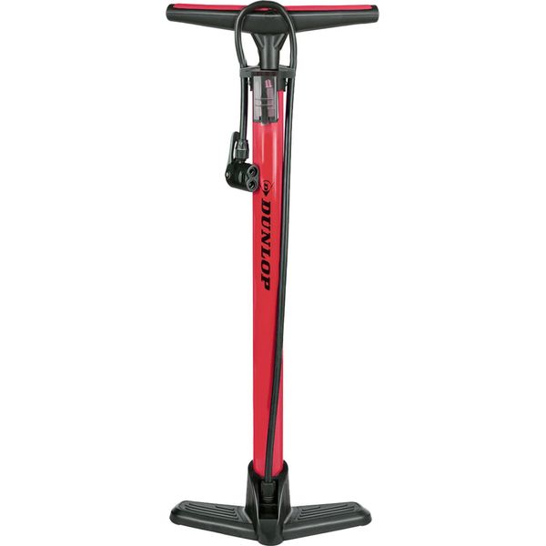Pompa Per Bicicletta Dunlop Pompa Ad Aria Per Bicicletta Per Valvole Dunlop, Schrader E Francesi - Pompa Da Pavimento Con Adattatore Per Giochi D'acqua E Palloni - Pneumatici Per Scooter E Auto-image