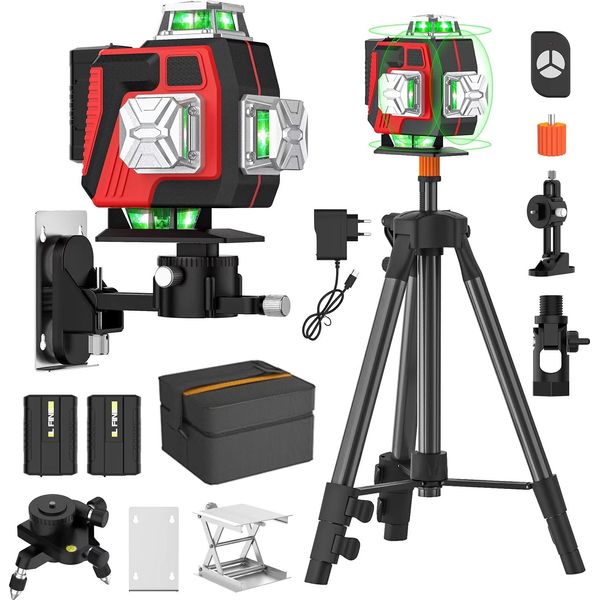 Livellatrice Laser Verde, 16 Linee, Tecnologia Autolivellante, Ue-image
