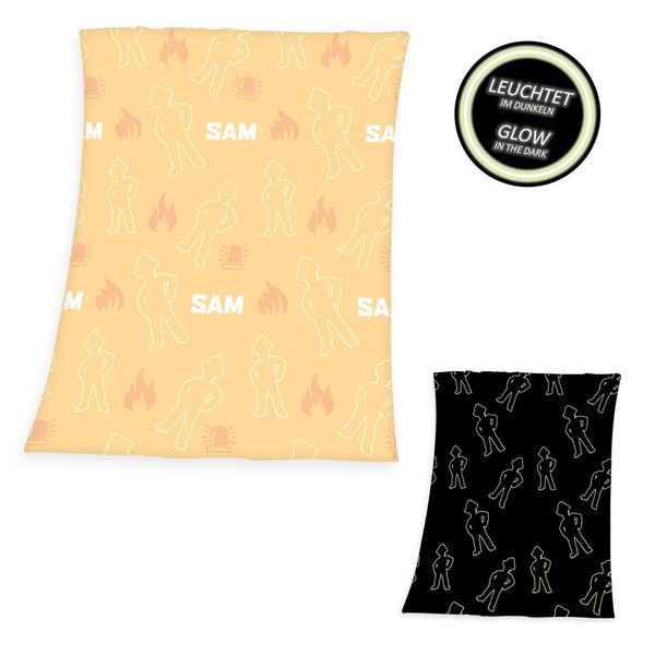 Fireman Sam - Glow In The Dark - Coperta Soffice Wellsoft - 130 X 160 Cm-image