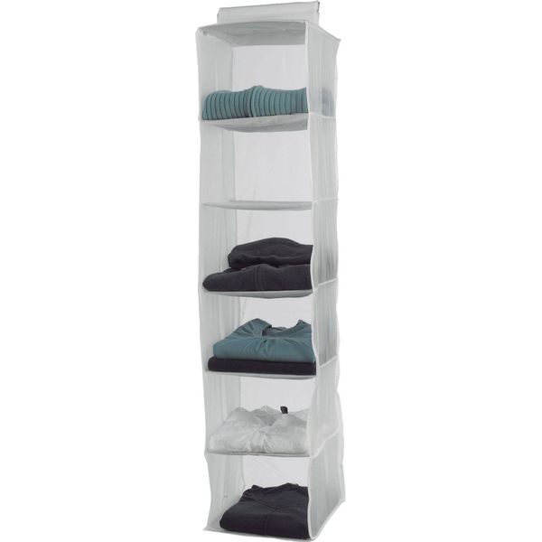 Compactor Organizzatore Per Abiti Appesi Milky 30 X 30 X 128 Cm - 6 Scomparti-image