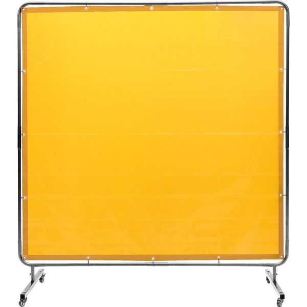 Tenda Per Saldatura Vevor 1,8 X 1,8 M Tenda Di Protezione Per Saldatura In Vinile Ignifugo Parete Di Protezione Per Saldatura Con 4 Ruote Piroettanti E Protezione Uv A 6 Stadi Coperta Per Saldatura Protezione Per Saldatura Giallo-image