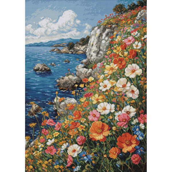Luca-S Ricamo A Punto Croce "Profumo D'estate"", Schema Contato, 27X38Cm"-image