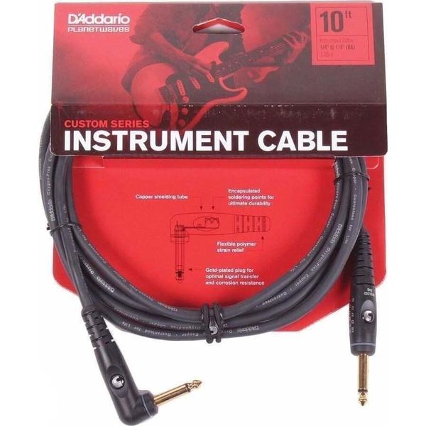 D'addario Planet Waves PW-GRA-10 Cavo Per Strumenti Dritto - Curvo Da 3 M-image