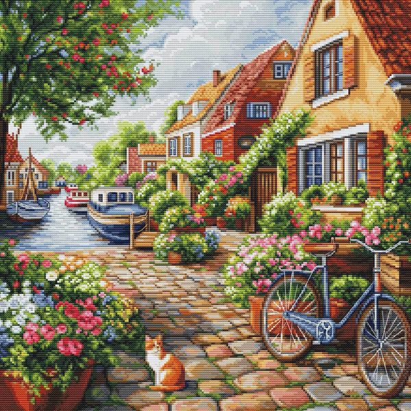 Confezione Da Ricamo A Punto Croce Luca-S "Splendore D'estate"", Schema Contato, 35X35Cm"-image