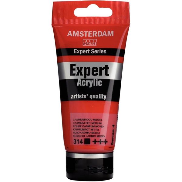 Amsterdam Serie Expert Tubo Di Vernice Acrilica 75 Ml Rosso Cadmio Medio 314-image
