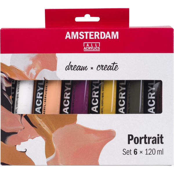 Amsterdam Serie Standard Set Di Colori Acrilici Per Ritratti | 6 X 120 Ml-image