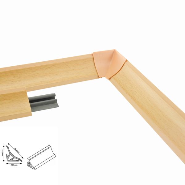 Battiscopa Cucina 1,5 M 23 Mm Piano Di Lavoro Battiscopa Cucina Faggio-image