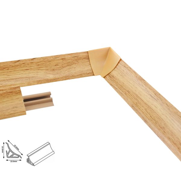 Battiscopa Cucina 1,5 M 23 Mm Piano Di Lavoro Battiscopa Cucina Wotan Rovere-image