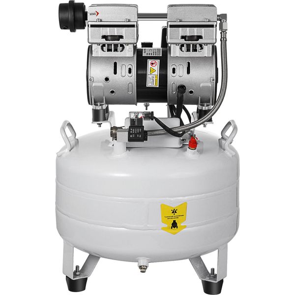 Succebuy Compressore D'aria Verticale Da 6,6 Galloni, Ultra-Silenzioso, Senza Olio, Serbatoio Da 30 Litri, 850 W, A Basso Rumore, Compressore A Bassa Rumorosità-image
