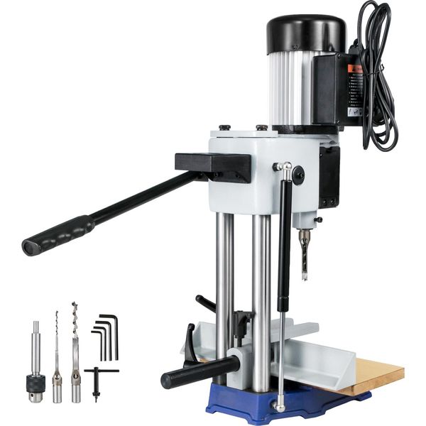 Succebuy Mortasatrice Husuper Per La Lavorazione Del Legno, 550 W, 2800 Giri/Min, Mortasatrice Con Set Di Punte A Scalpello, Mortasatrice Da Banco, Per Praticare Fori Rotondi O Quadrati Nel Legno-image