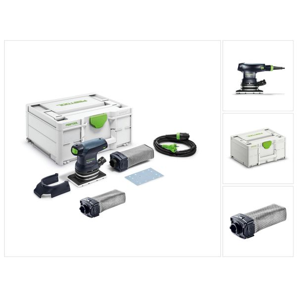 Festool Rts 400 Req-Plus Trogolo 125 W 80 X 130 Mm + Systainer ( 576057 ) + Sacchetto Per La Polvere Sb-Longlife Rts/Dts/Ets ( 201693 ).-image