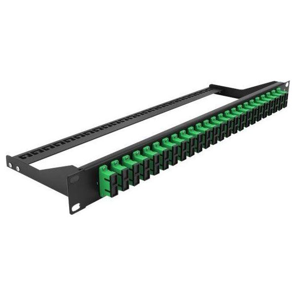 Delock - Patch Panel - Rack Montierbar - Sc Duplex Sm X 24 - Schwarz, GrüN - 1U - 48.3 Cm (19")"-image