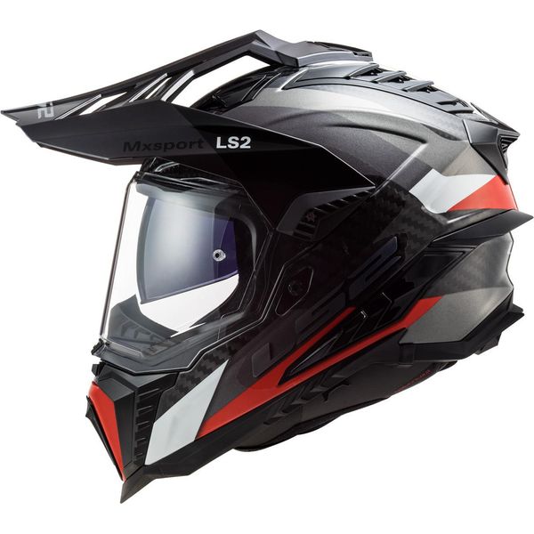 Casco Da Motocross LS2 MX701 C Explorer Frontier G, Nero/Rosso, 2XL (63/64)-image