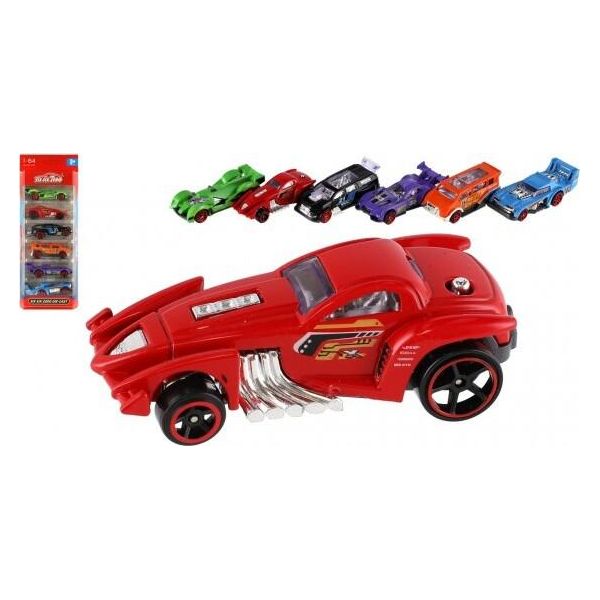 Auto Da Corsa 6Pz Metallo/Plastica 8Cm Corsa Libera-image