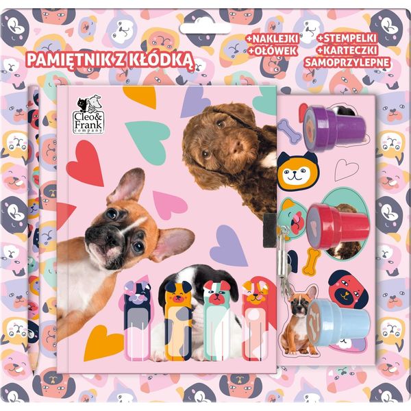 Diario Con Lucchetto + Timbri E Accessori Cleo E Frank The Dogges Derform-image