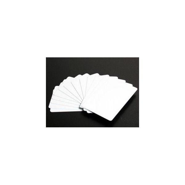 Classici Biglietti Bianchi Vuoti Di Plastica (30Mil) - 5 Confezioni Da 100 Biglietti Ciascuna (500 Biglietti)-image