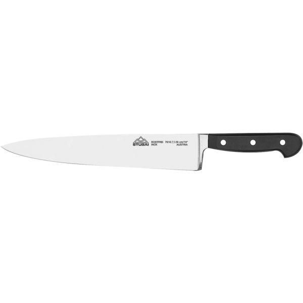 Coltello Da Chef Stubai, Forgiato, Forma Larga, Lunghezza Lama: 230 Mm, Nero-image