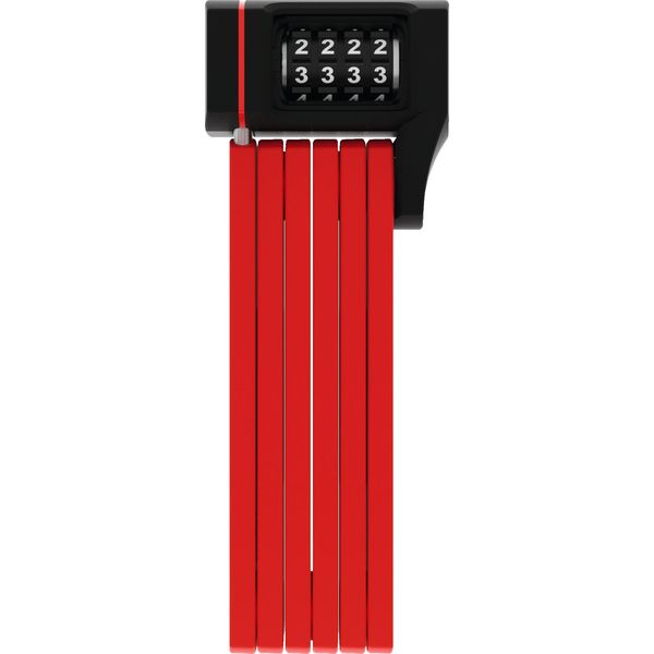 Abus Bordo Ugrip 5700C Sh Serratura Pieghevole Con Staffa - Serratura Per Bicicletta Con Codice A Combinazione E Barre Spesse 5 Mm - Livello Di Sicurezza Abus 7 - 80 Cm - Rosso-image