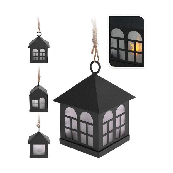 Lanterna 1LED 7X5X5Cm Metallo Nero Mix Di Forme-image