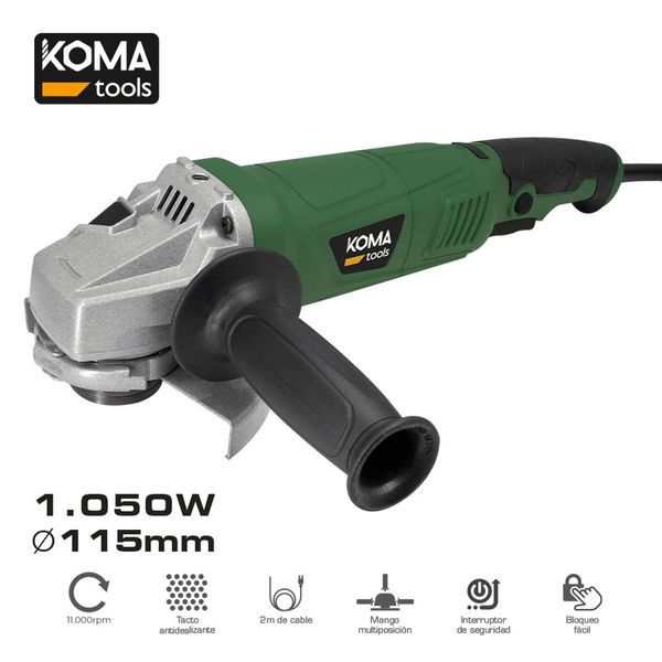 Smerigliatrice Elettrica 1050W ø115Mm 22,8X35,5Cm Koma Tools-image