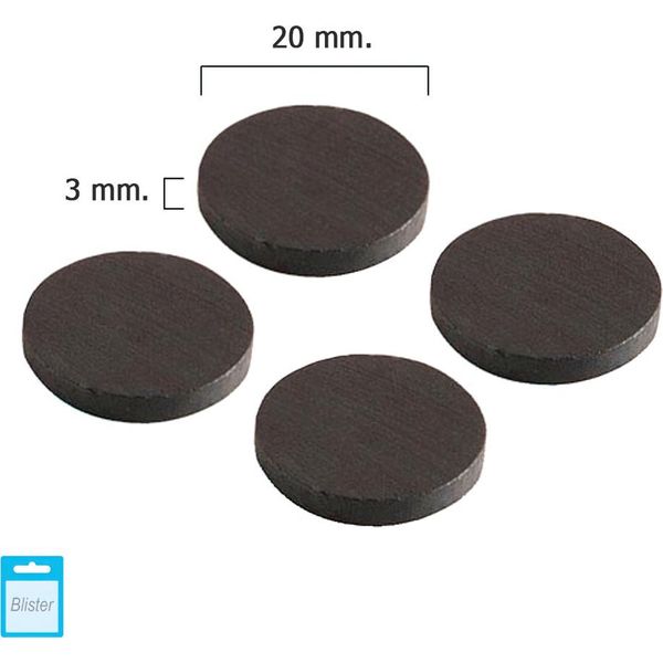 Wolfpack Linea Profesionale - Magnete In Ferrite Ø 20X3 Mm (Blister 4 Pezzi)-image