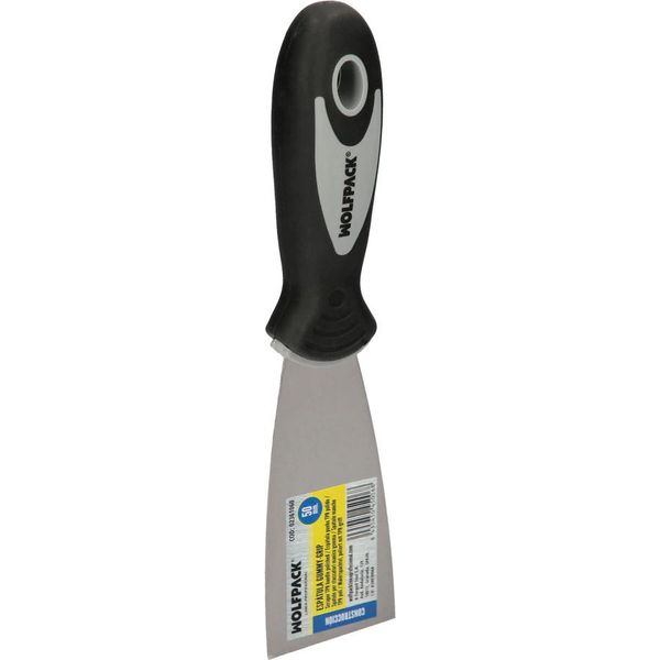 Manico Della Spatola Con Impugnatura Gommosa, Lama Da 50 Mm. Spatola Per Gesso, Spatola Per Pittori, Coltello Per Stucco, Spatola Per Cartongesso, Ecc.-image