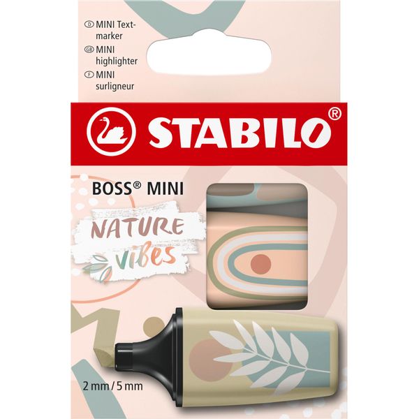 Stabilo 26365 Stabilo Evidenziatore Boss Mini Naturevibes, Scatola Da 3-image