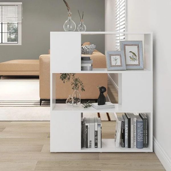 Maison Exclusive - Libreria Divisorio Bianco 80X24X94 Cm Materiale Ligneo-image