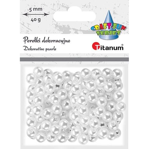 Perline Decorative Bianche 8 Mm 40G Titanum-image