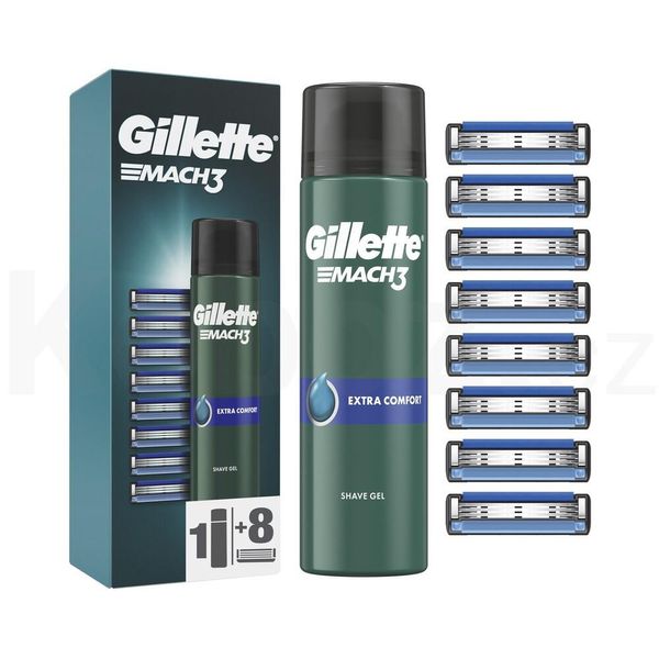 Gillette Mach3 8Pcs + Mach3 Gel 200Ml-image