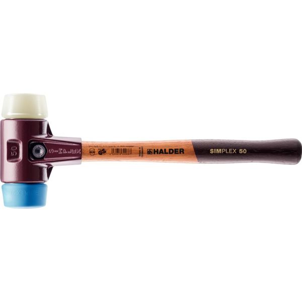 Mazza Simplex Soft-Face Con Alloggiamento Te E Impugnatura In Legno, Ø 50, Tpe-Morbido / Nylon-image