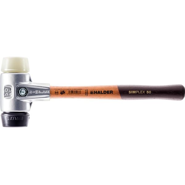 Mazza Simplex Soft-Face Con Alloggiamento In Alluminio E Impugnatura In Legno, Ø 60, Composizione Gomma / Nylon-image