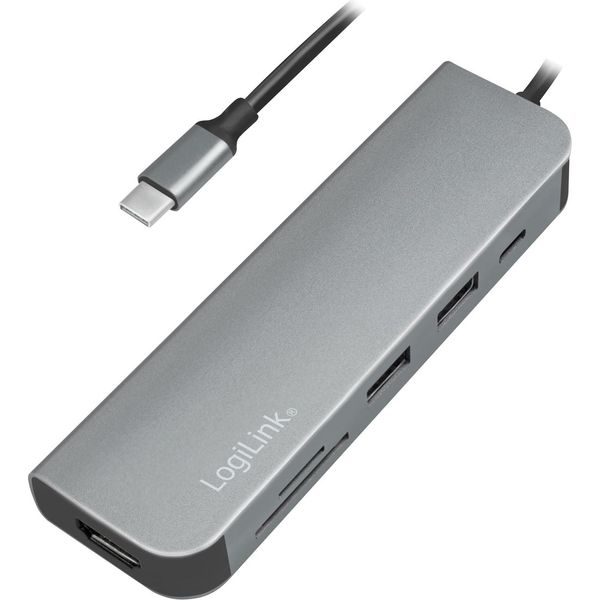 Logilink Logilink UA0343 Laptop Dock/Port Replicator Usb 3.2 Gen 1 (3.1 Gen 1) Type-C Aluminium-image