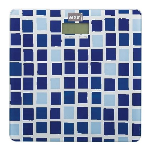 Msv Bilancia Pesapersone Digitale Bilancia Pesapersone In Vetro Di Sicurezza, Design Sottile, "Mosaiko"""-image