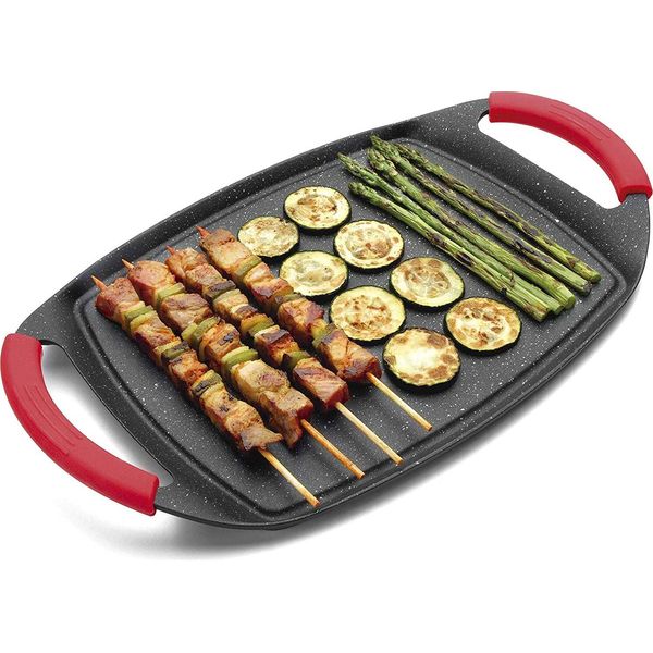 Lacor 25547 Piastra Grill In Alluminio Fuso Piastra Grill In Alluminio Antiaderente 37 Cm Nuovo-image