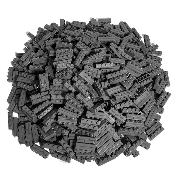 Mattoncini Lego® 1X4 Per Pareti Grigio Scuro - 15533 Nuovo! Quantità 25X-image