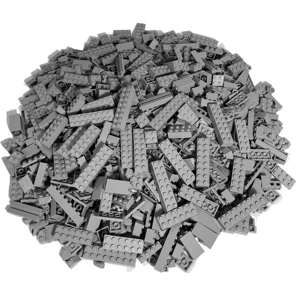 Lego® Mattoncini Speciali Misto Grigio Chiaro Nuovo! Quantità 500X - Ogni Miscela Assemblata Singolarmente-image