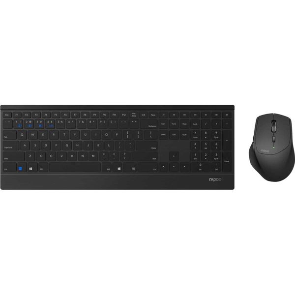 Rapoo 9500M - Set Tastiera E Mouse - Senza Fili - 2,4 Ghz, Bluetooth 4.0, Bluetooth 3.0 - Qwertz - Tedesco-image