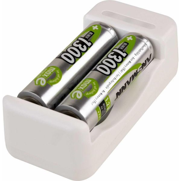 Ansmann Caricabatterie Basic Ii Incl. 2 Batterie Aa 1300Mah 1001-0119-01-image