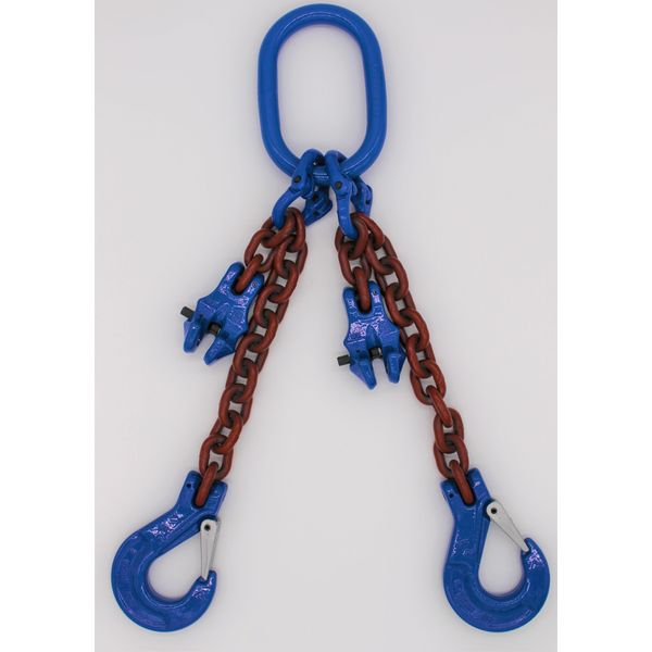 Catena Da Imbracatura Grado 10 A 2 Fili 1,0 M 6 Mm Con Accorciamento Rosso-Marrone-image